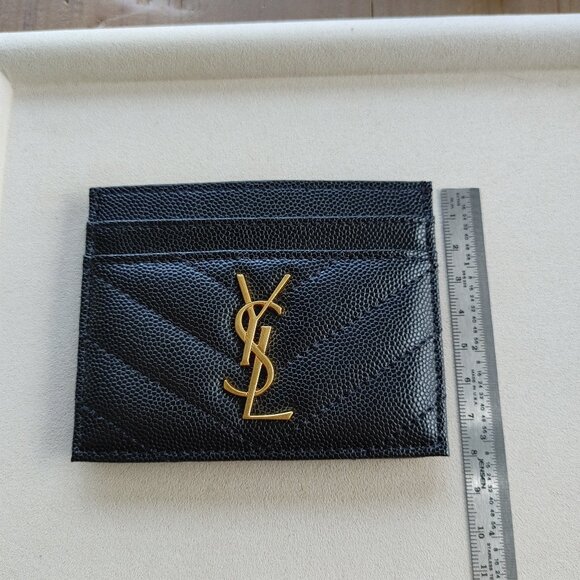 YSL Yves Saint Laurent "Cassandre" black cardholder - Picture 10 of 11